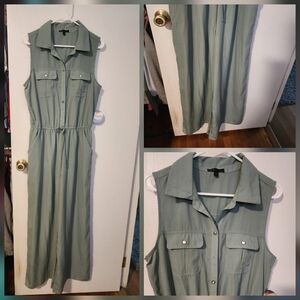 Bepop Sleeveless Sage Green Jumpsuit Size XL